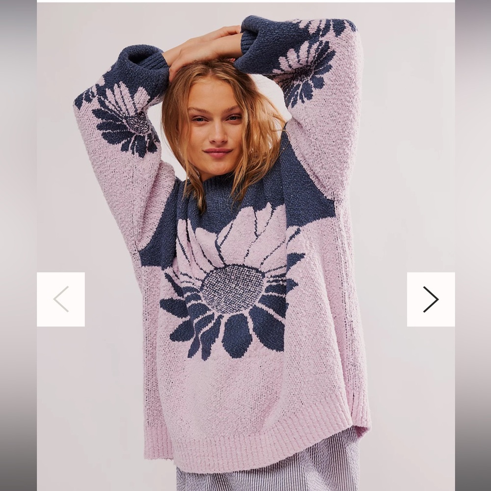 NWOT Free People Flower Sweater - Size XS